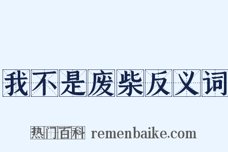 我不是废柴反义词是什么意思的图片
